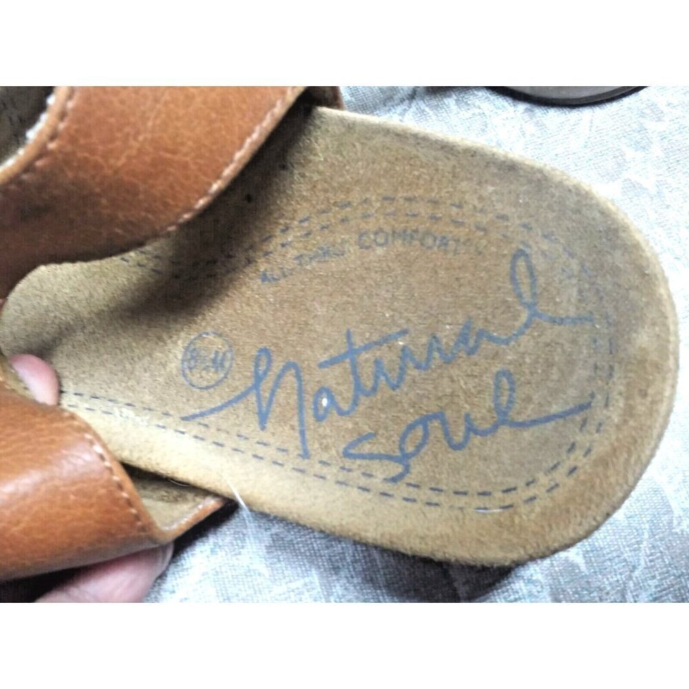 Natural Soul Sandals Adrian All-Thru Comfort 8.5M Slingback brown/caramel color - Picture 7 of 10